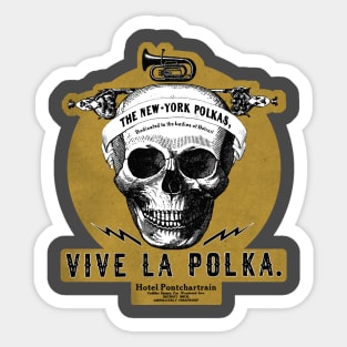 Vintage Polka Skull Sticker